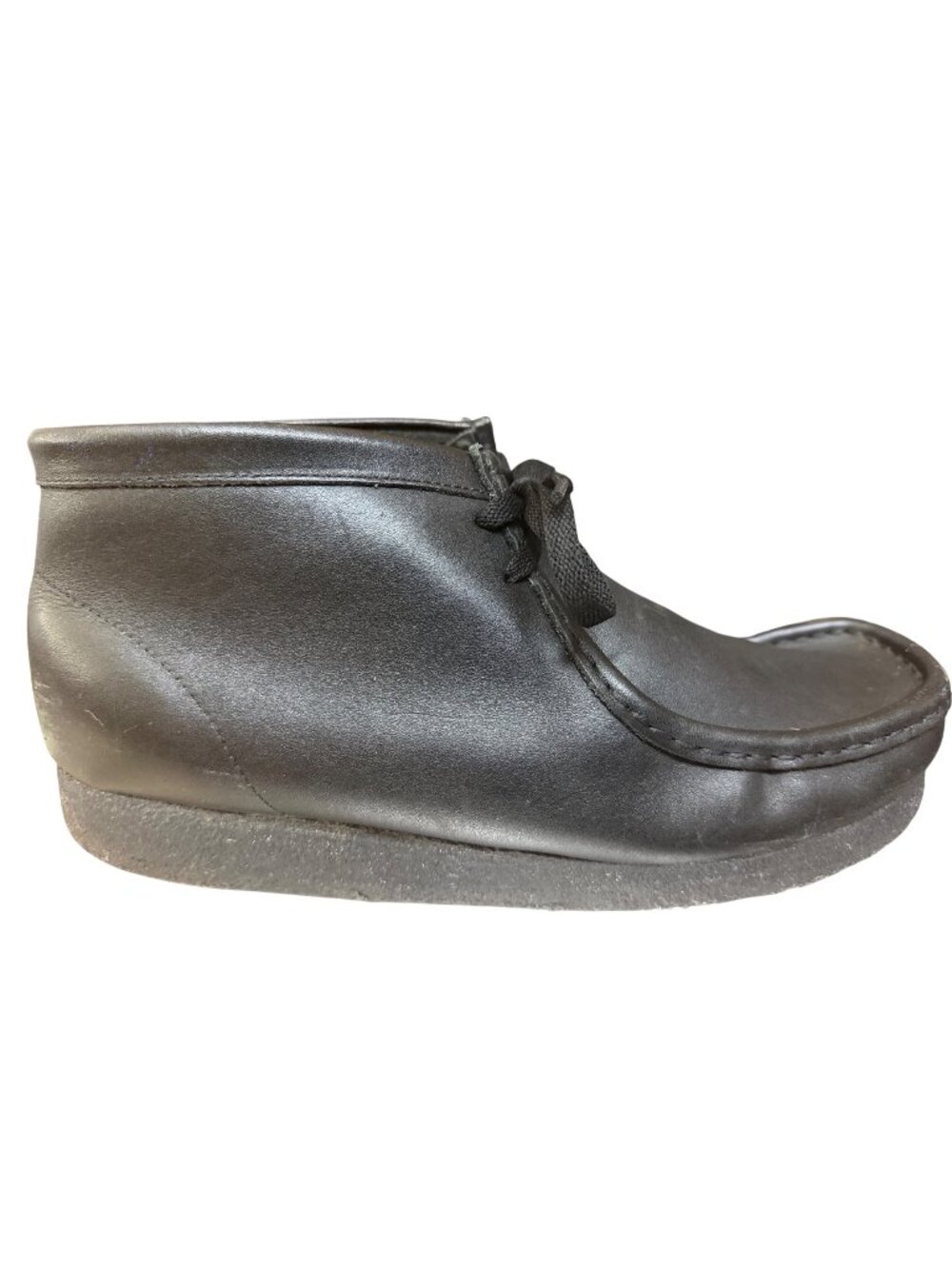 Wallabee Clarks Originals Boots 35401 Crepe Sole Black Leather Mens Size 10.5